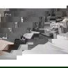 Mexen Velar L vaňa paraván 2-krídlový zasúvací 70 x 150 cm, transparentný, biely - 896-070-003-01-20