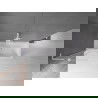 Mexen Velar L vaňa paraván 2-krídlový zasúvací 70 x 150 cm, transparentný, biely - 896-070-003-01-20