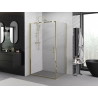 Mexen Exo-B Sprchový kút otvárateľný 85 x 110 cm, transparentný, zlatý - 817-085-110-50-00