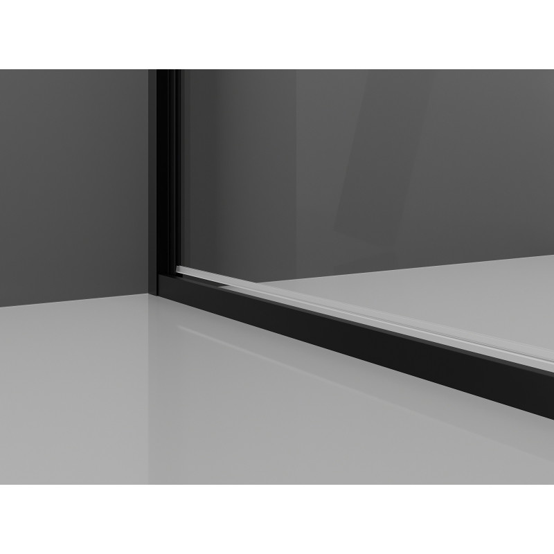 Mexen Exo-B sprchový kút s kyvnými dverami 100 x 110 cm, priehľadný, čierny - 817-100-110-70-00