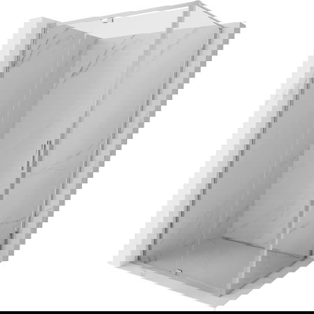 Mexen Exo sprchový kút - pántové dvere 120 x 110 cm, priehľadný, chróm - 819-120-110-01-00