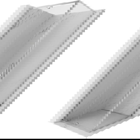 Mexen Exo sprchový kút otvárací 120 x 120 cm, transparentný, chróm - 819-120-120-01-00