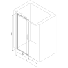 Mexen Omega posuvné sprchové dvere 100 cm, transparentné, zlaté - 825-100-000-50-00
