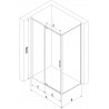 Mexen Exo-R sprchová kabína s otočnými dverami 140 x 110 cm, transparentná, zlatá - 819-140-110-50-00