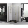 Mexen Exo-R sprchová kabína s otočnými dverami 140 x 110 cm, transparentná, zlatá - 819-140-110-50-00