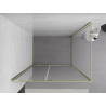 Mexen Exo-R sprchový kút otočný 140 x 120 cm, priehľadný, zlatý - 819-140-120-50-00