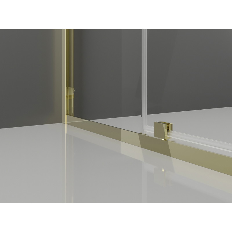 Mexen Exo-R sklopná sprchová kabína 155 x 120 cm, priehľadná, zlatá - 819-155-120-50-00