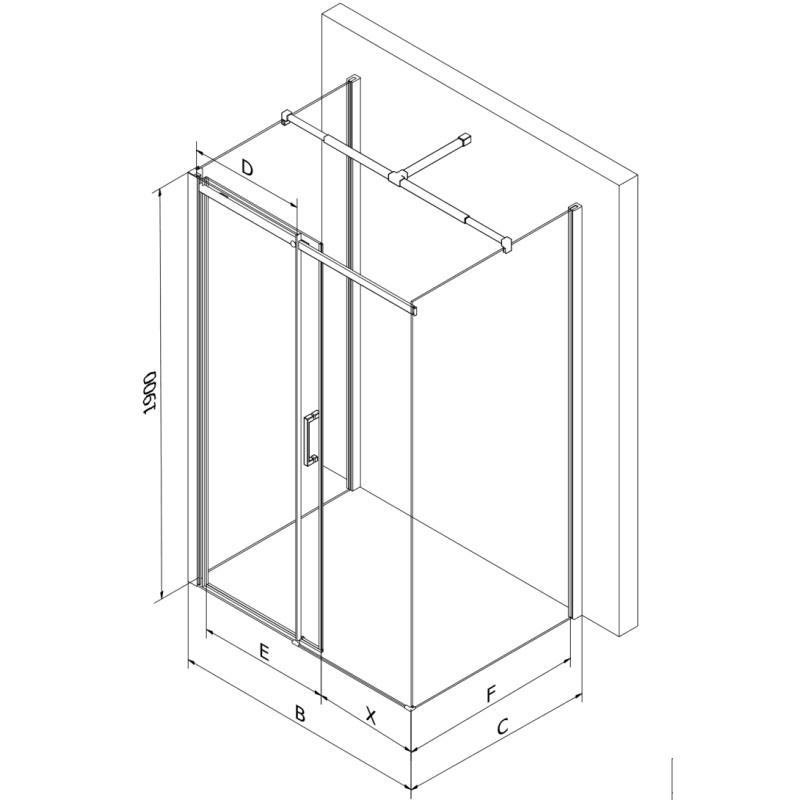 Mexen Omega-3S sprchový kút 3-stenový, posuvný 140x100 cm, transparentný, chróm + vanička Flat - 825-140-100-01-00-3s-4010