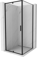 Mexen Exo-R otváracia sprchová kabína 110 x 110 cm, priehľadná, čierna - 819-110-110-70-00