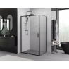 Mexen Exo-R otváracia sprchová kabína 90 x 120 cm, priehľadná, čierna - 819-090-120-70-00