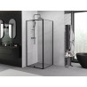 Mexen Exo-R sprchový kút s otočnými dverami 120 x 120 cm, transparentný, čierny - 819-120-120-70-00