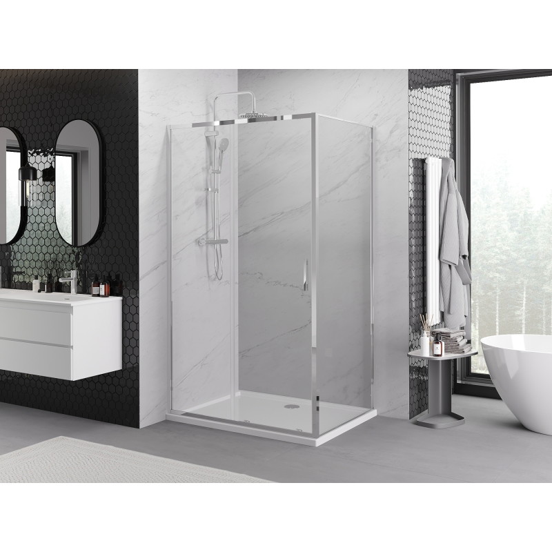 Mexen Exo-S posuvná sprchová kabína 170 x 100 cm, transparentná, chrómová - 8151-170-100-01-00