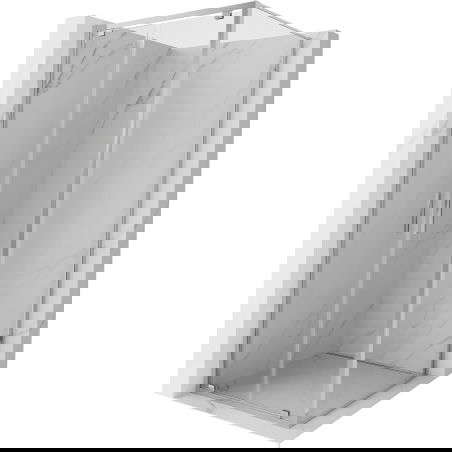 Mexen Exo sprchovací kút s otváracími dverami 120 x 120 cm, transparentný, chróm - 8182-120-120-01-00