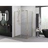 Mexen Exo-BR Duo sprchová kabína s otočnými dverami 90 x 110 cm, priesvitná, zlatá - 8182-090-110-50-00
