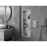Mexen X-Wall-R výklenková polica s prírubou a poličkou 90 x 30 cm, inox - 1910903010S