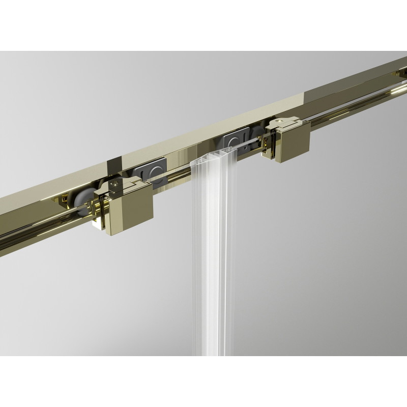 Mexen Exo-S posuvná sprchová kabína 120 x 110 cm, transparentná, zlatá - 8151-120-110-50-00