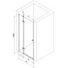 Mexen Roma sprchové dvere sklopné 110 cm, grafit, chróm - 854-110-000-01-40