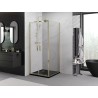 Mexen Exo-BR Duo sprchovací kút s otváracími dverami 110 x 110 cm, transparentný, zlatý - 8182-110-110-50-00