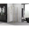 Mexen Exo-BR Duo sprchovací kút s otváracími dverami 110 x 110 cm, transparentný, zlatý - 8182-110-110-50-00