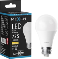 Mexen Nova LED žiarovka E27, A60, 7W, Teplá - 3000K, 735 lm - L100-E27-0730-01