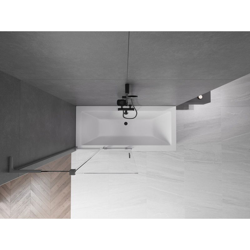 Mexen Velar L sprchová zástena 2-krídlová posuvná 100 x 150 cm, transparentná, gun metal - 896-100-003-01-95