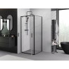 Mexen Exo-BR Duo sprchovací kút otvárací 120 x 120 cm, transparentný, čierny - 8182-120-120-70-00