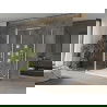 Mexen Omega sprchový kút 3-stenný, posuvný 100 x 100 cm, transparentný, chróm + vanička Flat - 825-100-100-01-00-3s-4010