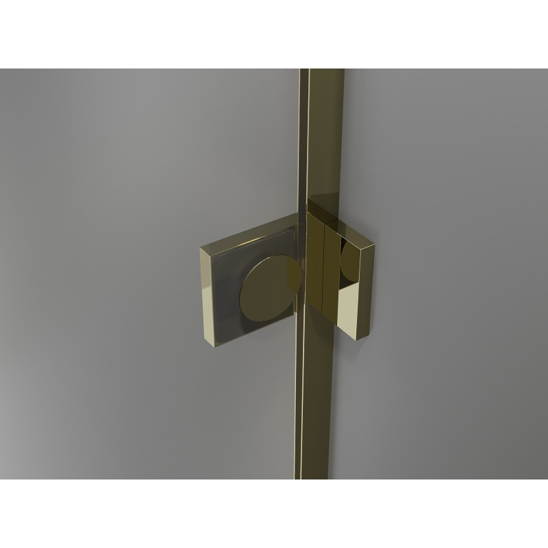 Mexen Lunar Duo sprchové dvere s otváraním 180 cm, transparentné, zlaté - 834D-180-000-50-00