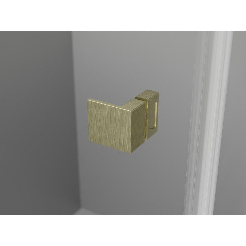 Mexen Lunar Duo sprchové dvere s otočnými dverami 150 cm, transparentné, zlaté kartáčované - 834D-150-000-55-00