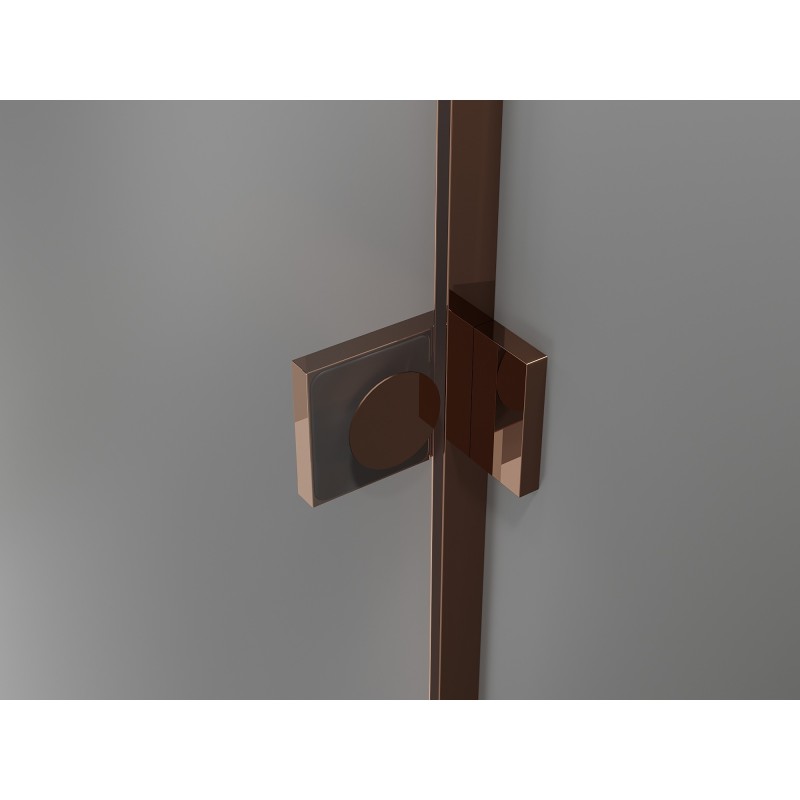 Mexen Lunar Duo sprchové dvere otváracie 180 cm, priehľadné, ružové zlato - 834D-180-000-60-00