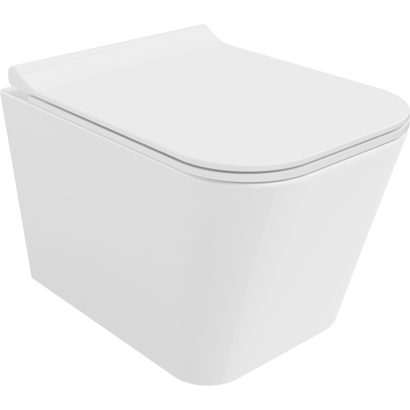 Mexen Teo misa WC Rimless s doskou s pomalým zatváraním slim, duroplast, biela lesklá - 30850700