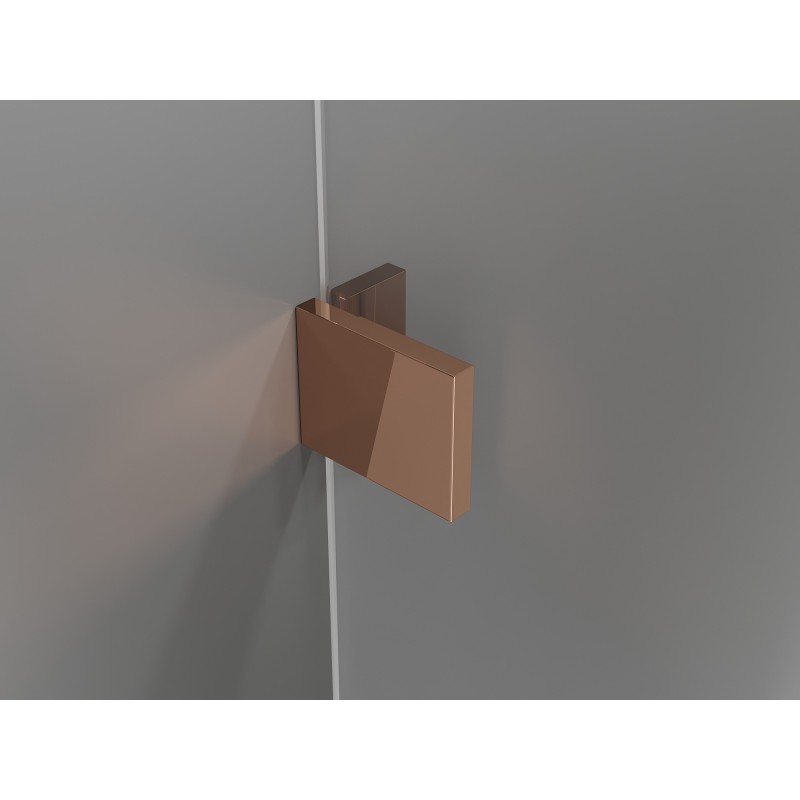 Mexen Lunar Duo sprchové dvere výklopné 200 cm, transparentné, ružové zlato - 834D-200-000-60-00