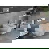 Mexen Teo WC misa Rimless s pomaly padajúcim sedátkom, duroplast, Matná šedomodrá- 30854069