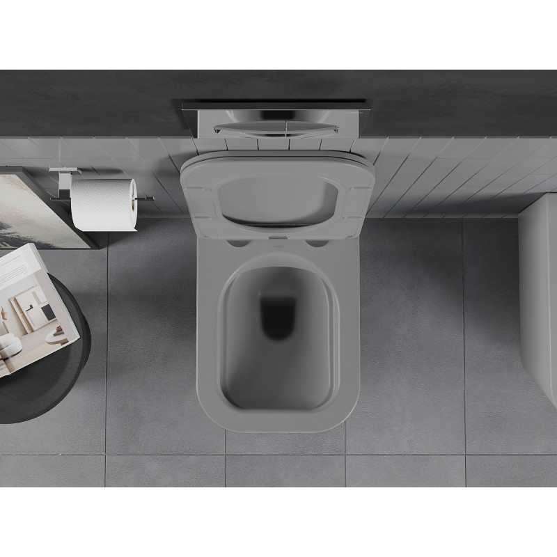 Mexen Teo WC misa Rimless s doskou s pomalým uzatváraním slim, duroplast, svetlosivá matná - 30854061