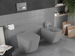 Mexen Teo WC misa Rimless s pomaly padajúcim sedátkom, duroplast, šedá bledomatná - 30854061