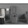 Mexen Teo WC miska Rimless s pomaly klesajúcou doskou slim, duroplast, tmavosivá matná - 30854071