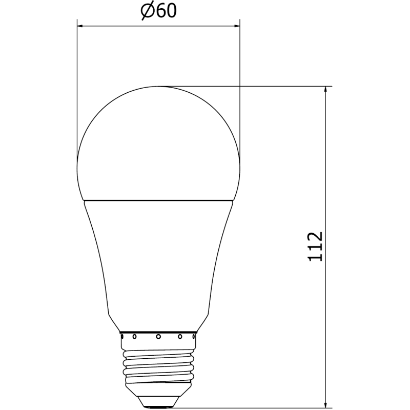 Mexen Nova LED žiarovka E27, A60, 10W, Studená - 6500K, 1055 lm - L100-E27-1065-01