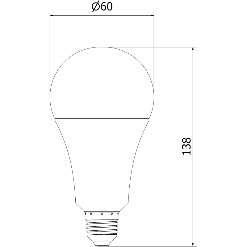 Mexen Nova LED žiarovka E27, A70, 18W, Studená - 6500K, 1890 lm - L100-E27-1865-01
