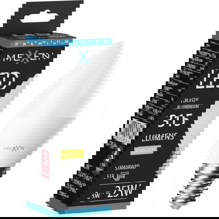 Mexen Nova LED žiarovka E14, C37, 3W, Teplá - 3000K, 315 lm - L102-E14-0330-01