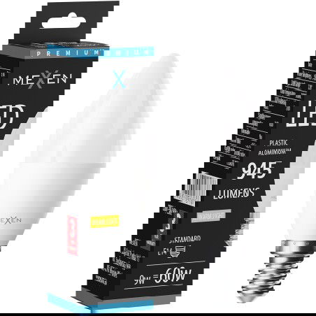 Mexen Nova LED žiarovka E14, C37, 9W, Teplá - 3000K, 945 lm - L102-E14-0930-01