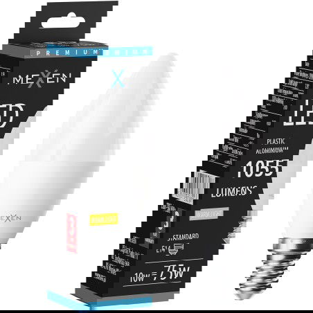 Mexen Nova LED žiarovka E14, C37, 10W, Teplá - 3000K, 1055 lm - L102-E14-1030-01