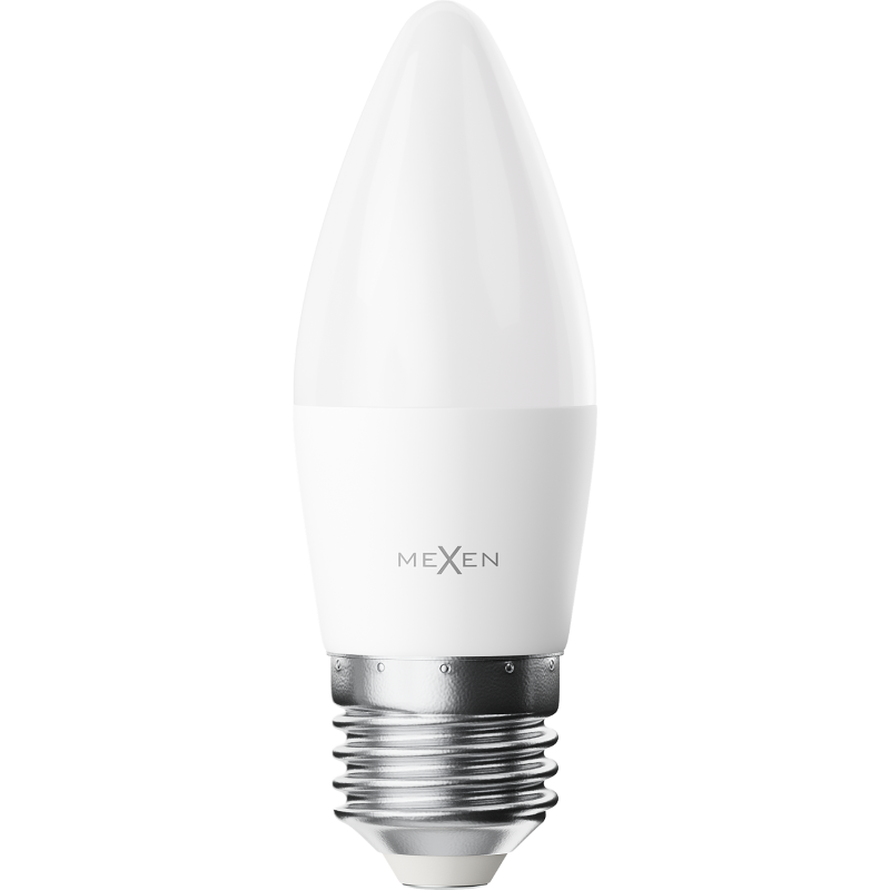 Mexen Nova LED žiarovka E27, C37, 5W, Studená - 6500K, 525 lm - L102-E27-0565-01