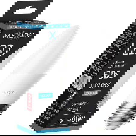 Mexen Nova LED žiarovka E27, C37, 5W, Studená - 6500K, 525 lm - L102-E27-0565-01