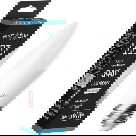 Mexen Nova Žiarovka LED E27, C37, 8W, Neutrálna - 4000K, 840 lm - L102-E27-0840-01