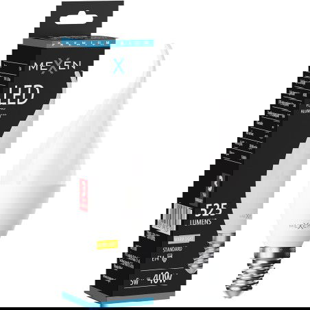 Mexen Nova LED žiarovka plameň E14, C37, 5W, Teplá - 3000K, 525 lm - L106-E14-0530-01