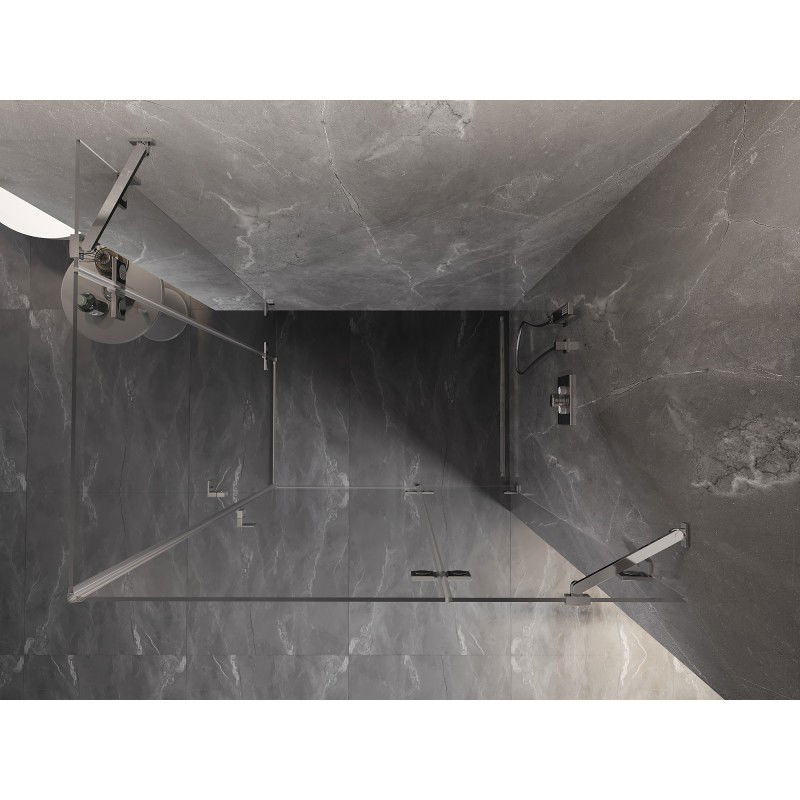 Mexen Lunar Duo sprchová kabína pravá 110 x 85 cm, priehľadná, chróm - 834-110P-085L-01-00