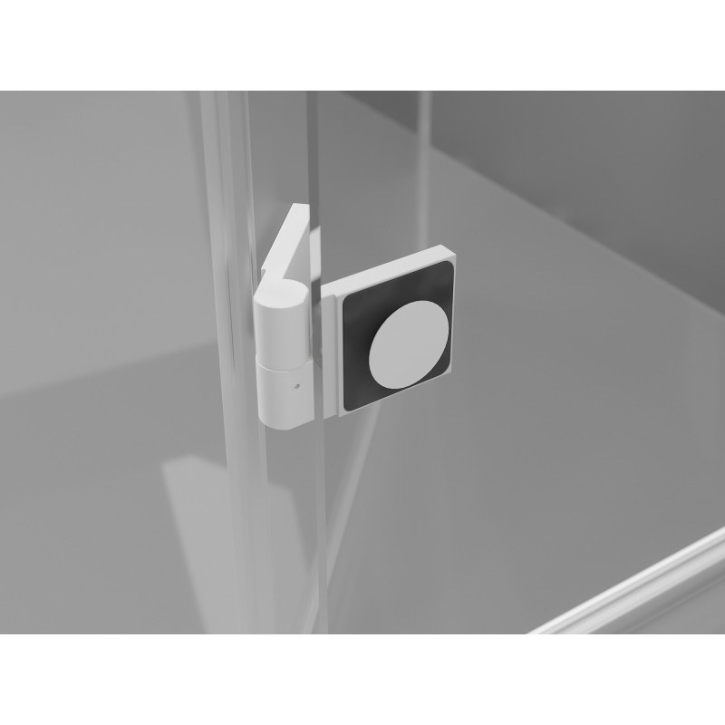 Mexen Lunar L Duo otočné sprchové dvere 170 cm, priehľadné, biele - 834DL-170-000-20-00