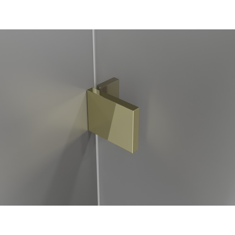 Mexen Lunar L Duo sprchové dvere otváracie 140 cm, transparentné, zlaté - 834DL-140-000-50-00