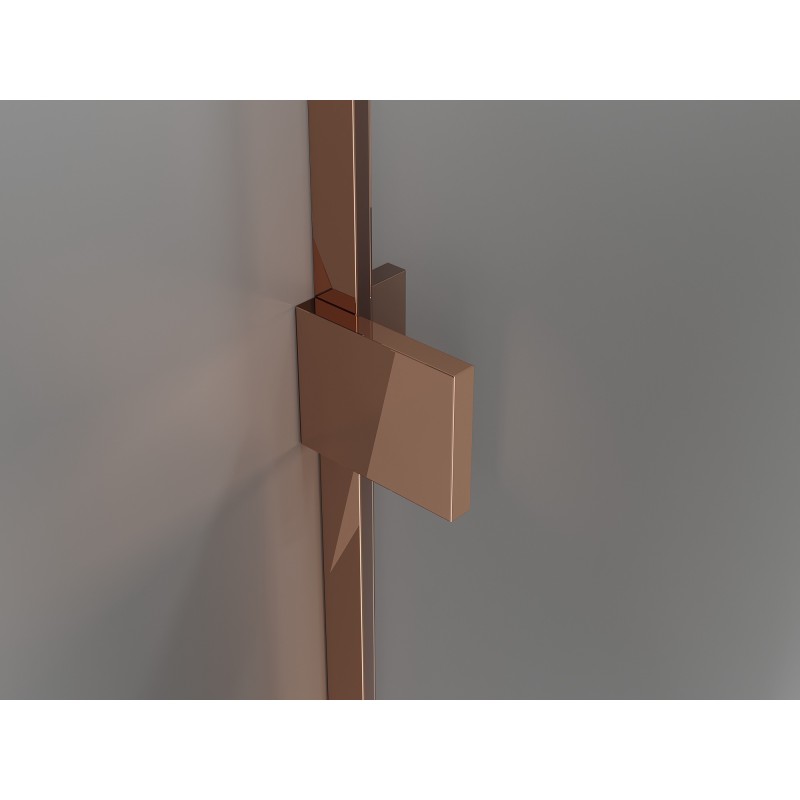 Mexen Lunar L Duo sprchové dvere otočné 160 cm, transparentné, ružové zlato - 834DL-160-000-60-00