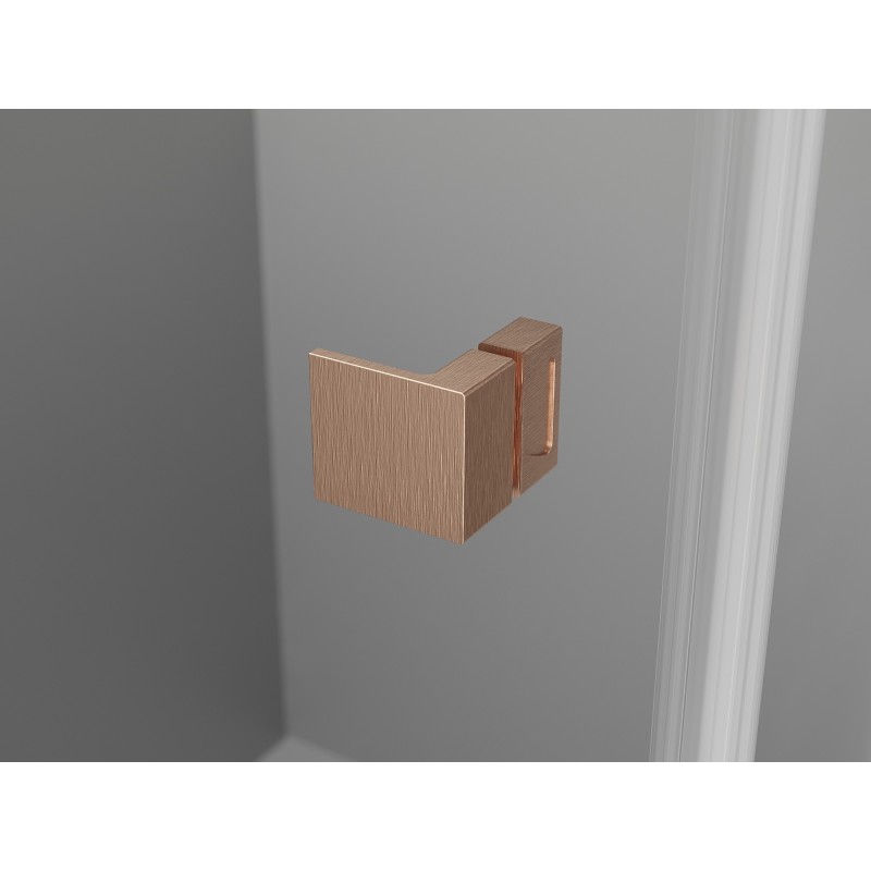 Mexen Lunar L Duo sprchové dvere otváracie 170 cm, transparentné, brúsená meď - 834DL-170-000-65-00